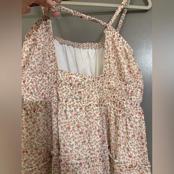 Trixxi Floral Kids Dress in Cream and Pink - Picture 5 of 8